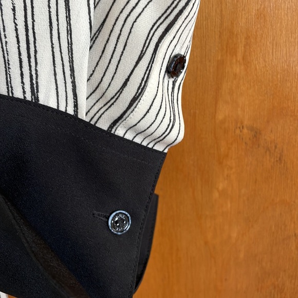 Vince, size small, sheer, off white and black tunic. - Picture 3 of 5